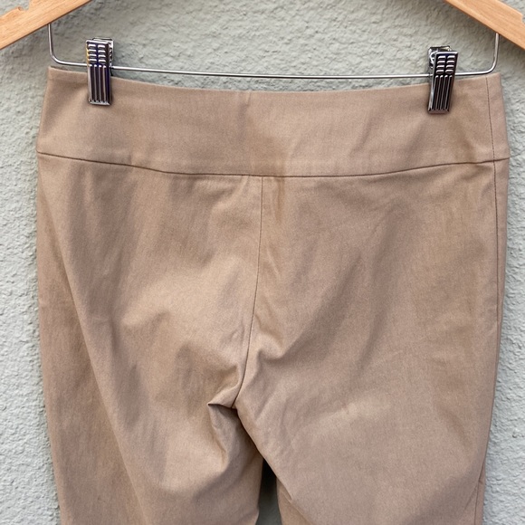 NIC + ZOE 2P tan Wonderstretch pull-on straight leg trousers - Picture 4 of 6